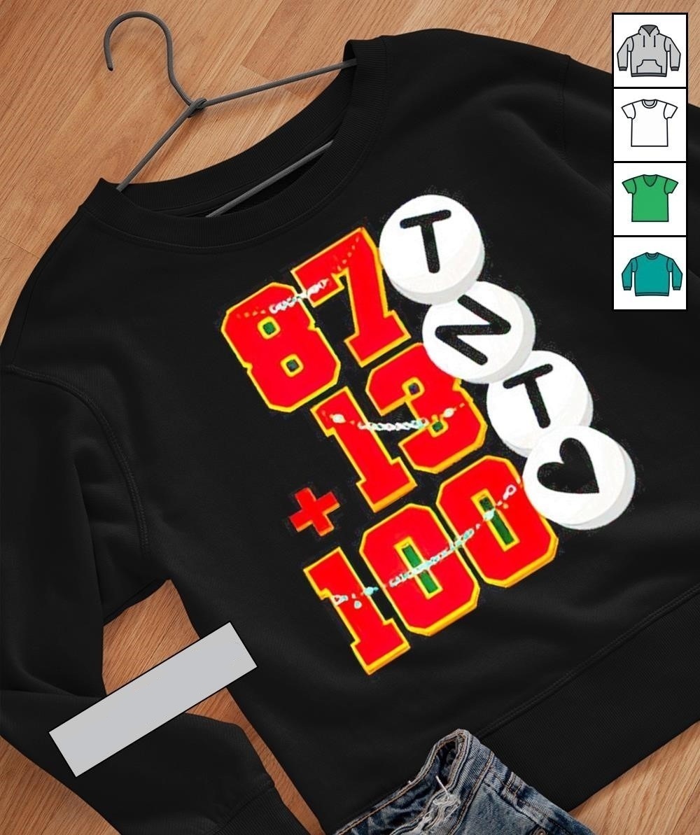 Travis Kelce And Taylor 87 13 100 TNT Heart Sweashirt